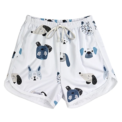 cheap Boys&#039; Clothing-Kids Boys One Piece Beach Shorts Swimsuit Print Swimwear Animal White Active Swimming Bathing Suits 3-10 Years / Summer