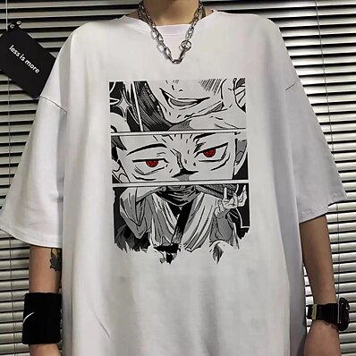 cheap Everyday Cosplay Anime Hoodies &amp; T-Shirts-Inspired by Jujutsu Kaisen Yuji Itadori Ryomen Sukuna 100% Polyester T-shirt Anime Harajuku Graphic Street Style Anime T-shirt For Men&#039;s / Women&#039;s / Couple&#039;s
