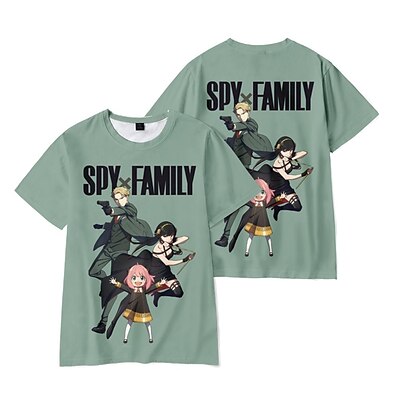cheap Everyday Cosplay Anime Hoodies &amp; T-Shirts-Inspired by SPY×FAMILY Loid Forger Yor Forger Anya Forger 100% Polyester Cosplay Costume T-shirt Harajuku Graphic Kawaii Pattern T-shirt For Men&#039;s / Women&#039;s / Couple&#039;s