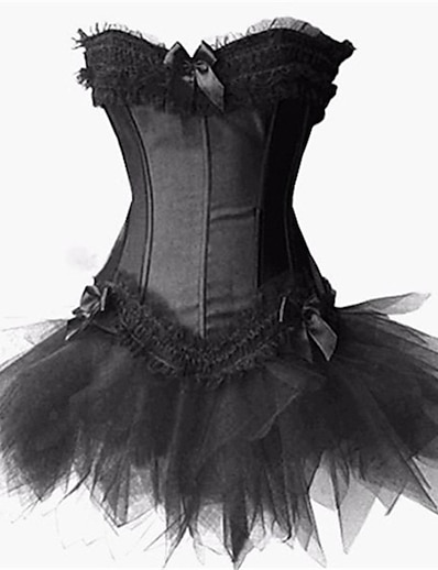 Χαμηλού Κόστους Στολές της παλιάς εποχής-Μαύρος κύκνος Μικρό Μαύρο Φόρεμα Κομψό Βίντατζ φόρεμα διακοπών Φορέματα Χορός μεταμφιεσμένων Φόρεμα χορού Γυναικεία Τούλι Στολές Κόκκινο / Μαύρο Πεπαλαιωμένο Μεταμφίεση Αμάνικο