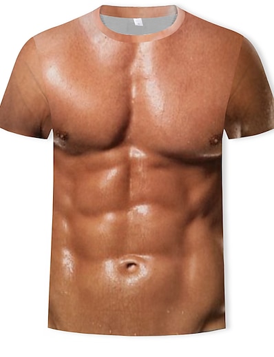 ieftine Bluze Bărbați-Bărbați Tricouri Tricou Grafic Muşchi Tipărire 3D Stil Nautic Mărime Plus Manșon scurt Imprimeu Fit regulat Topuri Muşchi Alb Negru Mov