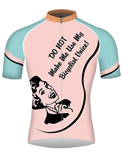 cheap Cycling-21Grams® Retro Funny Short Sleeve Men&#039;s Cycling Jersey - Pink Bike Breathable Quick Dry Reflective Strips Jersey Top Sports 100% Polyester Summer Mountain Bike MTB Road Bike Cycling Clothing Apparel