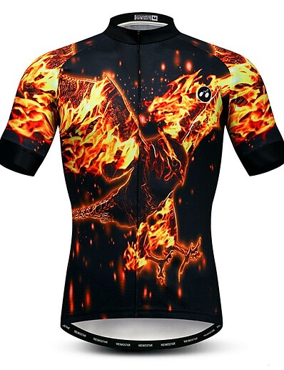 cheap Cycling-21Grams® Men&#039;s Cycling Jersey Short Sleeve 3D Animal Bike Mountain Bike MTB Road Bike Cycling Jersey Top Black Breathable Quick Dry Moisture Wicking Elastane Lycra Polyester Sports Clothing Apparel