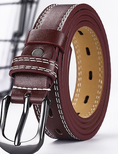 cheap Belt-Men&#039;s Waist Belt Leather Belt Solid Colored