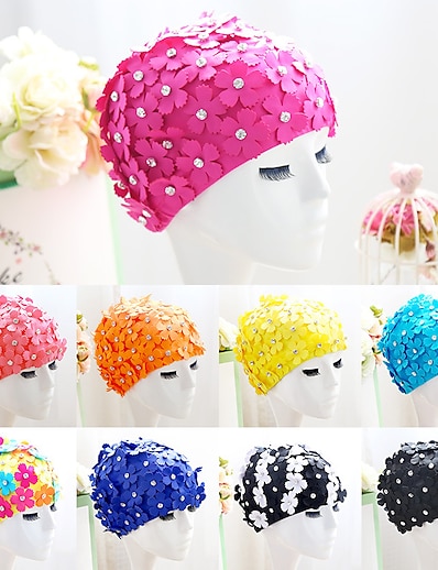 cheap Surfing, Diving &amp; Snorkeling-Swim Cap for Adults Rhinestone Breathability Soft Comfortable Swimming Watersports