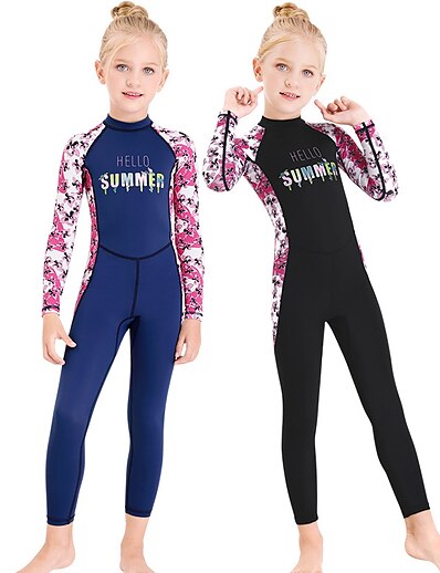 cheap Surfing, Diving &amp; Snorkeling-Dive&amp;Sail Boys Girls&#039; UV Sun Protection UPF50+ Breathable Rash Guard Dive Skin Suit Full Body Back Zip Swimsuit Optical Illusion Swimming Diving Surfing Snorkeling Autumn / Fall Spring Summer