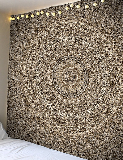 hesapli Temel Koleksiyon-mandala bohem duvar halısı sanat dekoru battaniye perde asılı ev yatak odası oturma odası yurt dekorasyonu boho hippi psychedelic çiçek çiçek lotus hint