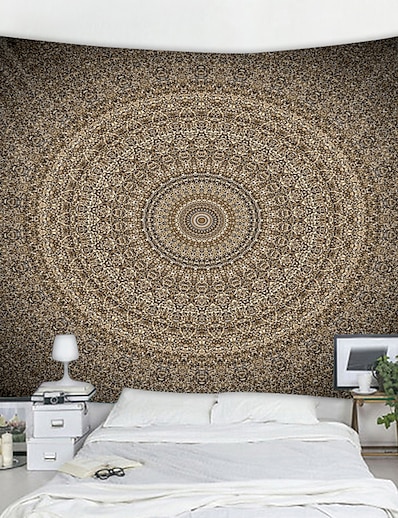 billige Hjem &amp; Hage-mandala bohemisk veggteppe kunst dekor teppe gardin hengende hjem soverom stue sovesal dekorasjon boho hippie psykedelisk blomsterblomst lotus indisk