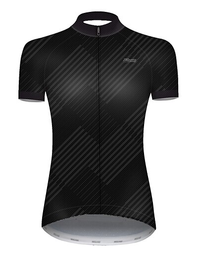 cheap Cycling-21Grams® Women&#039;s Cycling Jersey Short Sleeve Stripes Gradient Geometic Bike Mountain Bike MTB Road Bike Cycling Jersey Top Black Breathable Ultraviolet Resistant Quick Dry Polyester Sports Clothing