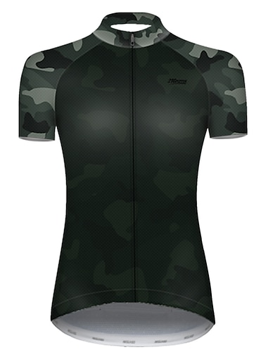 cheap Cycling-21Grams® Women&#039;s Cycling Jersey Short Sleeve Patchwork Camo / Camouflage Bike Mountain Bike MTB Road Bike Cycling Jersey Top Camouflage Breathable Ultraviolet Resistant Quick Dry Polyester Sports