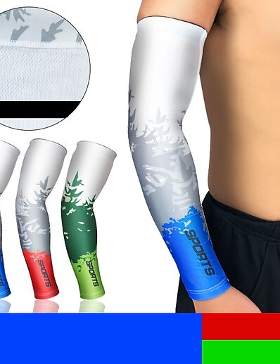 cheap Running, Jogging &amp; Walking-UV Sun Protection Cooling Arm Sleeves Compression Arm Cover Shield Anti-Slip Ultraviolet Resistant Breathability Sleeves Sun Sleeves Polyester Lycra for 1 Pair Fishing Hiking Outdoor Exercise