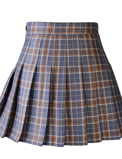 cheap Women&#039;s Bottoms-Women&#039;s Classic &amp; Timeless Chic &amp; Modern Short Skirts Party School Wear Plaid / Check Tartan Pleated Black And White Red black Navy S M L / Micro-elastic