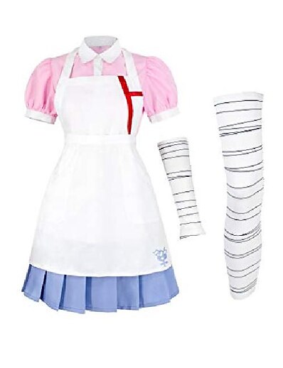 preiswerte Anime Cosplay-danganronpa mikan tsumiki cosplay kostüm (x-groß) pink