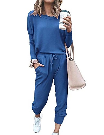 cheap Jumpsuits &amp; Rompers-Women&#039;s Jumpsuit Solid Color Basic Regular Fit ArmyGreen Blue White S M L Spring &amp; Summer