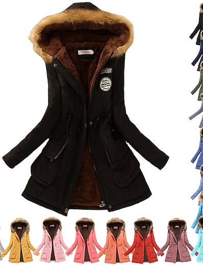Χαμηλού Κόστους Τάσεις της μόδας 2022-Γυναικεία Βαμβάκι hoodie σακάκι Μπουφάν πεζοπορίας Χειμώνας ΕΞΩΤΕΡΙΚΟΥ ΧΩΡΟΥ Διατηρείτε Ζεστό Ελαφρύ Αναπνέει Μοντέρνα Παρκάς Καμπαρντίνα Μπολύζες Κατασκήνωση &amp; Πεζοπορία Κυνήγι Ψάρεμα