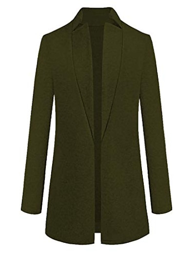 cheap Women&#039;s Outerwear-Women&#039;s Coat Solid Color Chic &amp; Modern Long Sleeve Coat Street Fall Winter Long Jacket Wine / Daily / Casual / Windproof