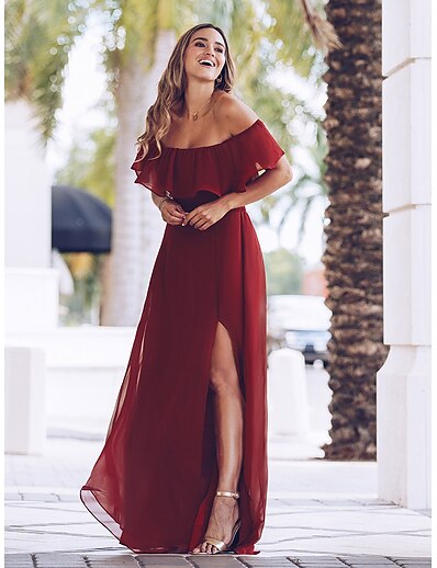 cheap Dresses-Women&#039;s Maxi long Dress Shift Dress Blue White Black Purple Pink Light Green Dusty Rose Dusty Blue Red Navy Blue Short Sleeve Ruched Solid Color U Neck Fall Spring Elegant Formal Prom Dress 2022 Loose