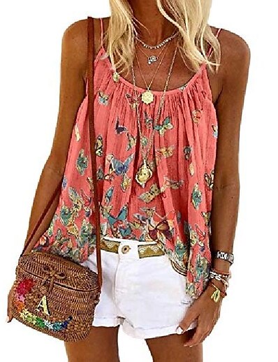 cheap Women&#039;s Tops-Going out Blouse Bohemian Style Tops Yellow White Red
