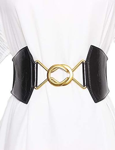 abordables Cinturón-Mujer Cinturón de Cintura Uso Diario Fiesta de Té Trabajo Negro Blanco Cinturón Color puro / Rojo / Marrón / Primavera / Verano