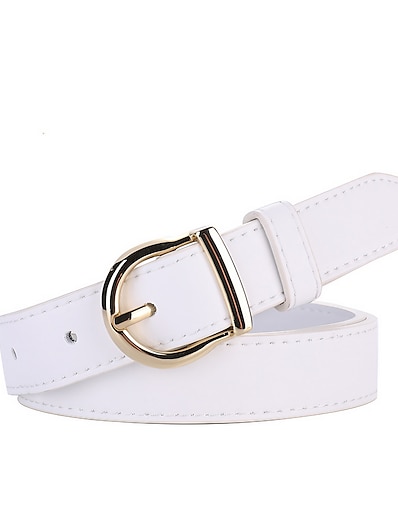 cheap Belt-Women&#039;s Waist Belt Black White Daily Dress Work Belt Solid Color / Brown / Winter / Spring / Summer