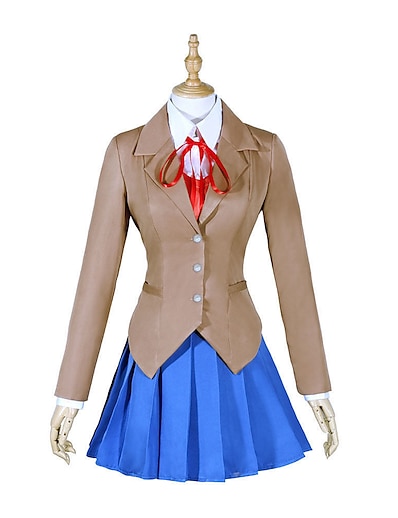billige Anime Cosplay-Inspireret af Cosplay Doki Doki Literature Club Monika Anime Cosplay Kostumer Japansk Cosplay jakkesæt Til Dame