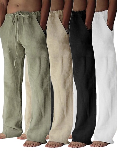 hesapli SPOR GİYİM-Erkek Kadın&#039;s Yoga Pantolonu Normal Bel Pantolonlar Alt Giyimler Geniş Bacak Arka cep Elastik kemer Nefes Alabilir Hızlı Kuruma Nem Emici Beyaz Siyah Açık Yeşil Zumba Yoga Fitness Büyük Bedenler Kış
