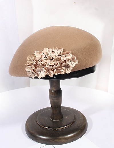 hesapli Şapkalar-Kadın&#039;s Şık ve Modern Parti Düğün Cadde Bere Şapka Postacı Şapkası Saf Renk Çiçekli Bej Siyah Şapka Taşınabilir Güneş Koruması Ultravioleye Karşı Dayanıklı / Haki / Sonbahar / Kış