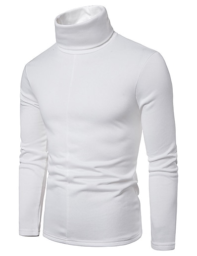 olcso Férfi divat-külkereskedelem nagykereskedés őszi-téli új stílusú alkalmi divat férfi európai kód tiszta szín plusz bársony magas nyakú alsó ing hosszú ujjú póló