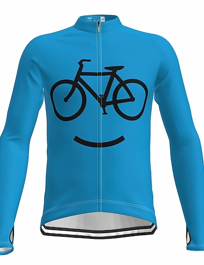 cheap Cycling-21Grams® Men&#039;s Cycling Jersey Long Sleeve Graphic Bike Mountain Bike MTB Road Bike Cycling Top Green Yellow Royal Blue Breathable Quick Dry Moisture Wicking Spandex Polyester Sports Clothing Apparel