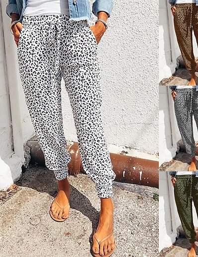 cheap Women&#039;s Clothing-Women&#039;s Leopard Print Zebra Spring Regular Green White Grey