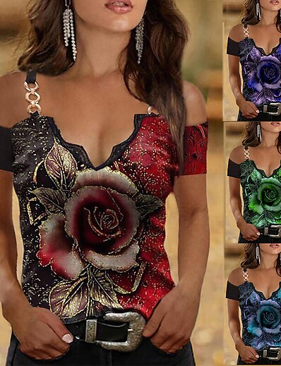 Χαμηλού Κόστους Γυναικεία Ρούχα-γυναικείο καλοκαιρινό νέο γυναικείο τοπ σέξι στράπλες μπλουζάκι με λαιμόκοψη σε λαιμόκοψη