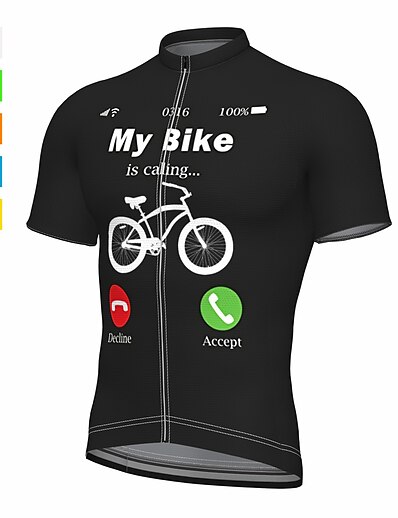 cheap Cycling-21Grams® Men&#039;s Cycling Jersey Short Sleeve Graphic Bike Mountain Bike MTB Road Bike Cycling Jersey Top Black Green Yellow Breathable Quick Dry Moisture Wicking Spandex Polyester Sports Clothing