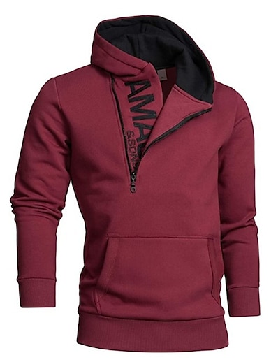 cheap Men&#039;s Tops-men&#039;s fashion black and blue hoodie slim fit halfzip jacket hooded hoodie sweatshirt hooded sweater, navy, xxl, gec401