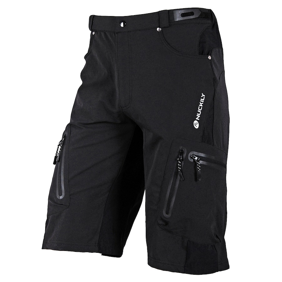  Nuckily Men's Cycling MTB Shorts Bike Mountain Bike MTB Road Bike Cycling Shorts Pants Baggy Shorts Sports Black Gray Lycra Breathable Quick Dry Waterproof Zipper Clothing Apparel Relaxed Fit Advanced
