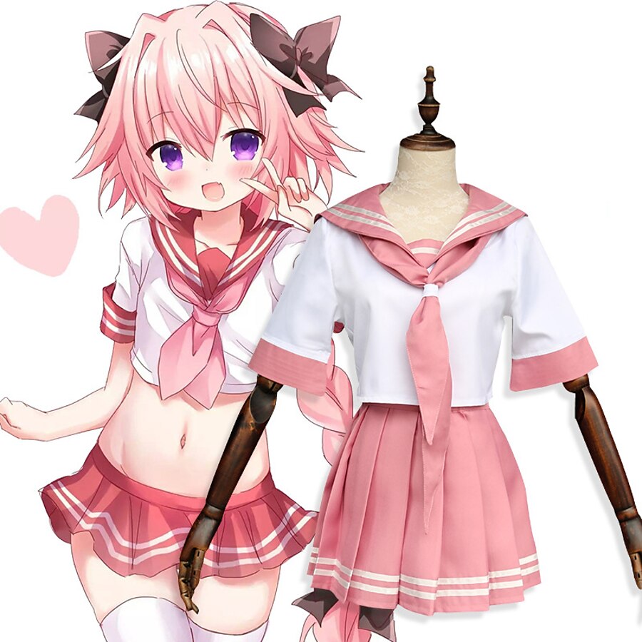  Inspired by Fate / Apocrypha Astolfo Anime Cosplay Costumes Japanese Cosplay Suits Top Skirt Tie For Women's