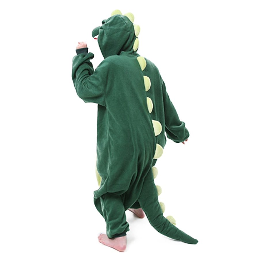 Adults' Kigurumi Pajamas Nightwear Camouflage Dinosaur Animal Onesie Pajamas Polar Fleece Green Cosplay For Men and Women Animal Sleepwear Cartoon Festival / Holiday Costumes / Leotard / Onesie