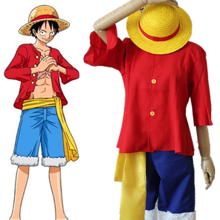  Inspired by One Piece·Two Years After Version Monkey D. Luffy Anime Cosplay Costumes Japanese Cosplay Suits Top Pants Belt For Women's