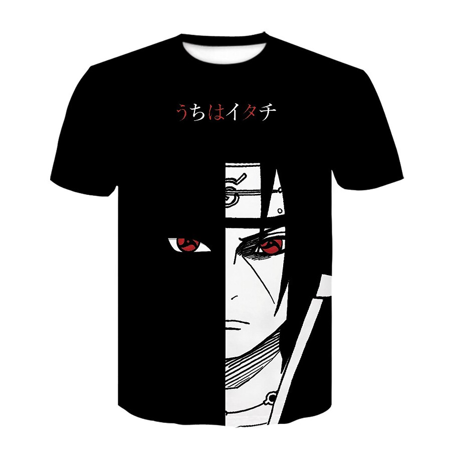  Inspired by Naruto Hatake Kakashi Polyester / Cotton Blend Anime Cartoon 3D Harajuku Graphic 3D T-shirt For Men's / Women's