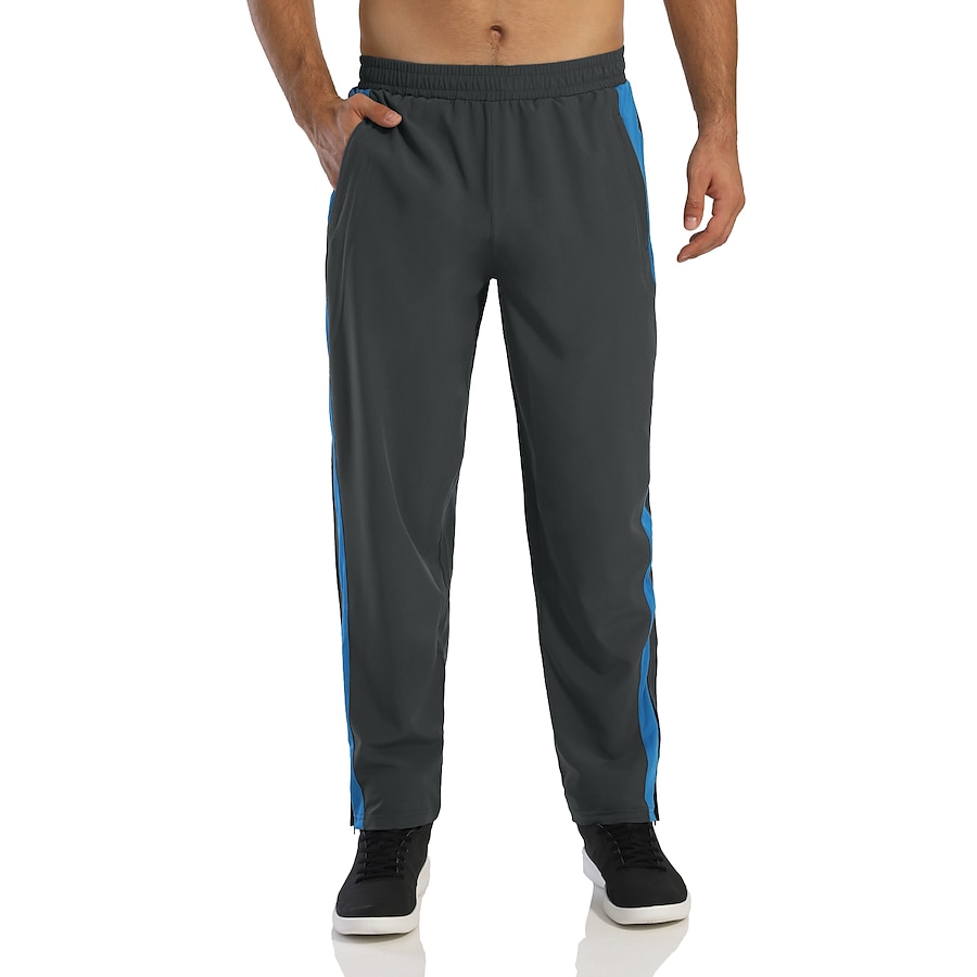 Men's Sporty Simple Classic Pants Sweatpants Full Length Pants Micro-elastic Sports Gym Plain Mid Waist Moisture Wicking Soft Black+Grey Dark Gray Navy Blue S M L XL XXL