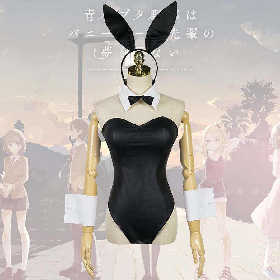  Inspired by Rascal Does Not Dream of Bunny Girl Senpai Bunny Girl Sakurajima Mai Anime Cosplay Costumes Japanese Cosplay Suits Collar Socks Bow For Women's / Catsuit / Headwear / Wristlet / Catsuit