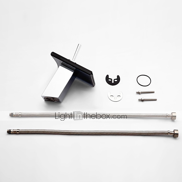 Bathroom SInk Faucet,Glass Outlet Faucet Waterfall Bathroom Faucet with Hose Single Handle Single Hole Sink Sink Faucet Ceramic Valve 2025 - $80.99 –P1