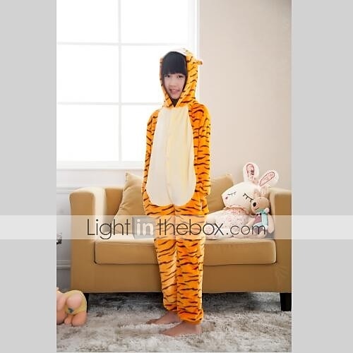 Kigurumi-Pyjamas Ausgefallene Kostüme Nachtwäsche Tier Tiger Zeichentrick Warm Schlafanzug Lustiges Kostüm Kinder Unisex Jungen und Mädchen Weihnachten Halloween Karneval Party Leistung Hausbekleidung 2026 - $34.99 –P1