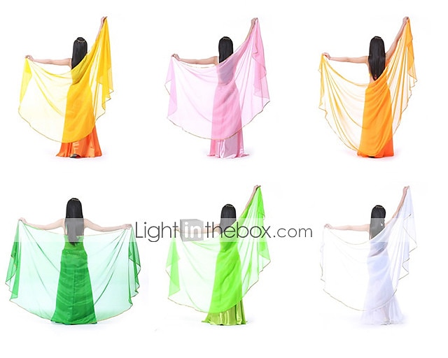 Accessoires de danse du ventre voile écharpe à main performance femme écharpe en mousseline de soie accessoires de pratique multicolores de 2025 ? $14.49 –P2