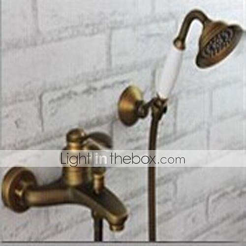 robinet de douche, robinet de douche en laiton antique setrainfall poignée unique trois trous système de douche antique valve en céramique mitigeurs de bain douche avec interrupteur d'eau chaude et de 2026 ? $184.99 –P6