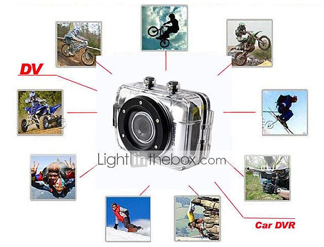 Toimintakamera / Urheilukamera 3MP 2592 x 1944 Vedenkestävä / Mukava / All-in-one 4X 1,5 CMOS 32 GB H.264Vuorikiipeily / Universaali / 2026 - $46.99 –P2