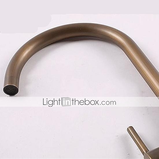 Rubinetto per vasca da bagno in ottone anticato autoportante, rubinetti miscelatori per vasca da bagno con montaggio a pavimento con bocca girevole a 360 gradi, vasca con piedini autoportante vintage con tubo dell'acqua calda e fredda del 2025 a $242.99 –P3