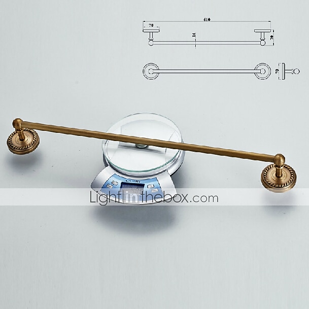 Brushed Brass Towel holder Towel Bar Antique Brass Single Bathroom Rod New Design Wall Mounted 60*7.5CM 1 pc 2026 - $59.99 –P1