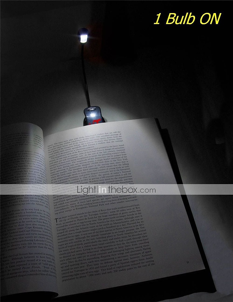 светодиодный зажим на книжной кровати для чтения, лампа, перезаряжаемая портативная лампа для чтения, 1 Вт, гибкие, 360 °, usb, aaa, батареи для компьютера 2025 - $9.99 –P4