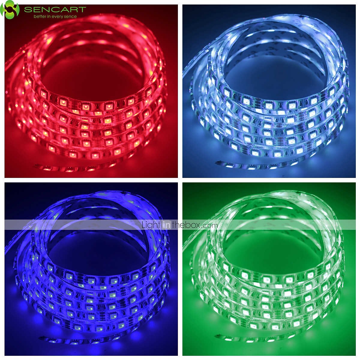 16.4FT 5m Waterproof FlexiableRGB LED Strip Light, Pool Light Strip 300LEDs 5050SMD Warm Cold White Blue Purple Red for Party Decor DC12V 2026 - $13.99 –P3