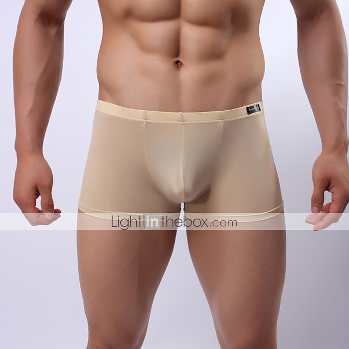 Per uomo Tinta unita Classico Tinta unita Boxer A vita medio-alta Seta sintetica Rosa M del 2026 a $8.99 –P3